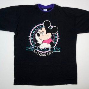 VTG Mickey Mouse Kansas City Velva Sheen Tee XL
